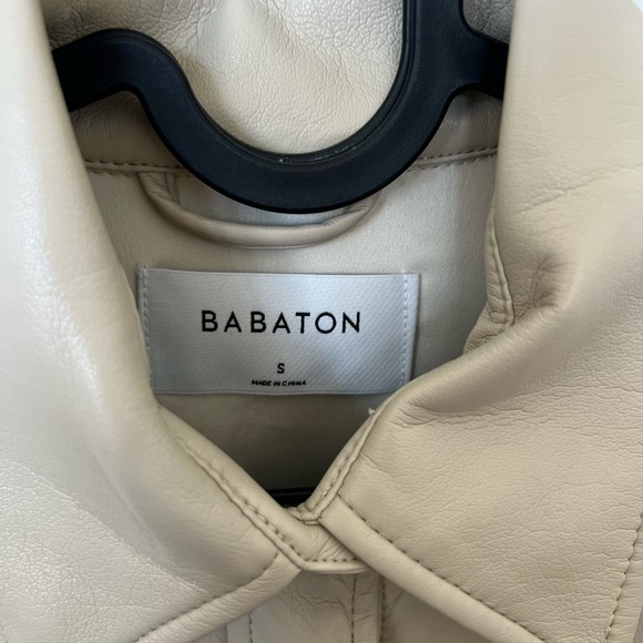 Aritzia Babaton Pelli Jacket in Sand White - Vegan leather - Size small - Picture 5 of 5